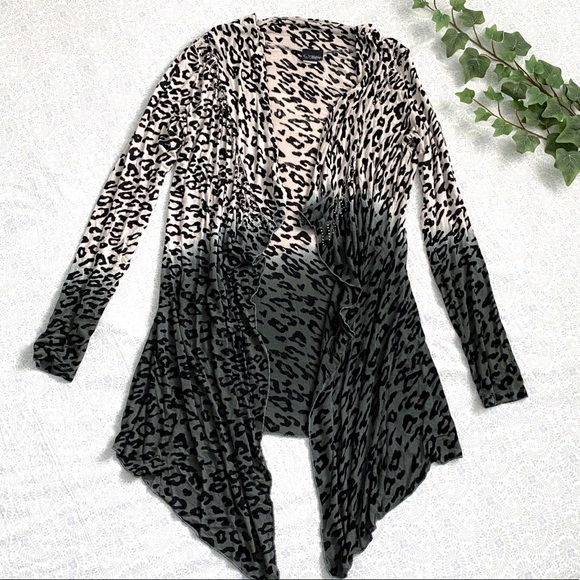 Daytrip Sweaters - Daytrip leopard gradient cardigan, tan green